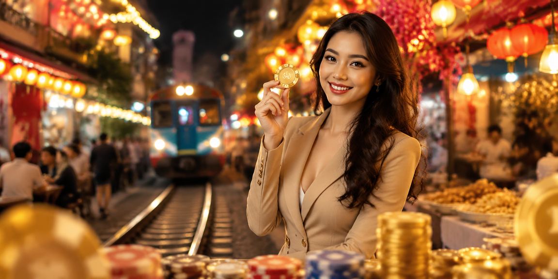 Người dùng xem kèo thể thao buổi tối tại chợ đêm Hà Nội trên điện thoại